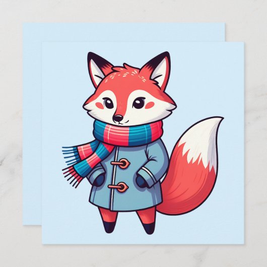 Young winter red fox (Front/Back)