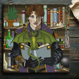 Young Wizard Fantasy Library Books Dragon 3 Ring Binder
