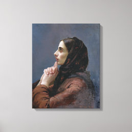 Young Woman at Prayer, 1879 (oil on canvas) Canvas Print