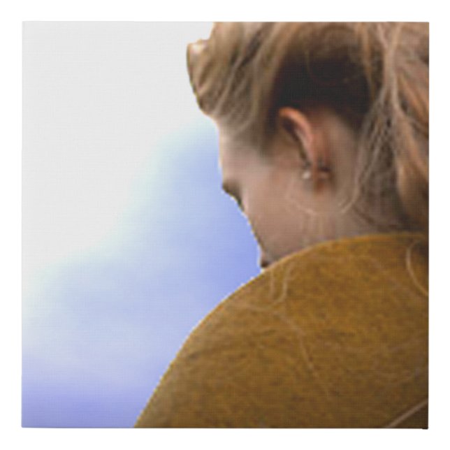 Young Woman Facing Away Faux Canvas Print (Front)