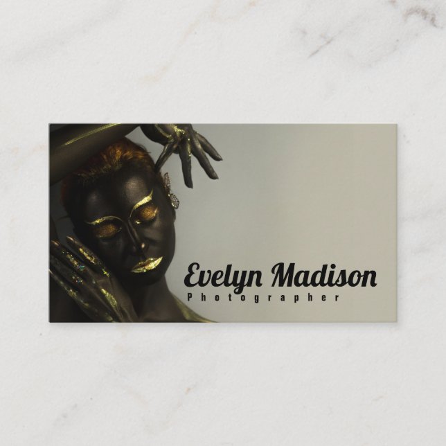 young woman fashion model 67ehjd business card (Front)