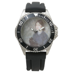 Young Woman Holding a Black Cat (by Gwen John) Watch