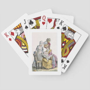 Young Woman in a Dress 'a la Levite' Breastfeeding Poker Cards