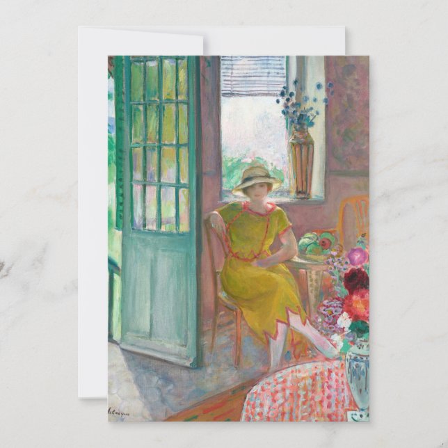 Young Woman in a Flowery Interior | Henri Lebasque (Front)