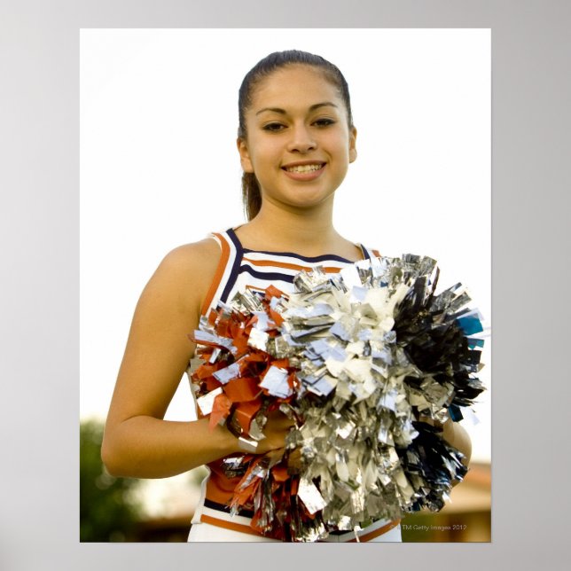 Young woman in cheerleading uniform poster (Front)