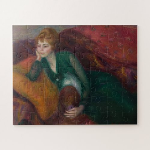 Young Woman in Green William James Glackens  Jigsaw Puzzle