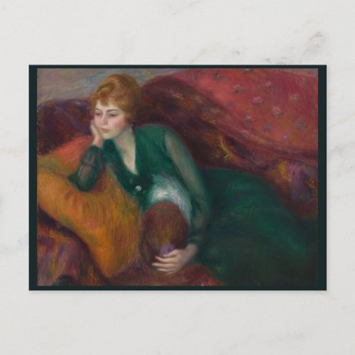Young Woman in Green William James Glackens Postcard
