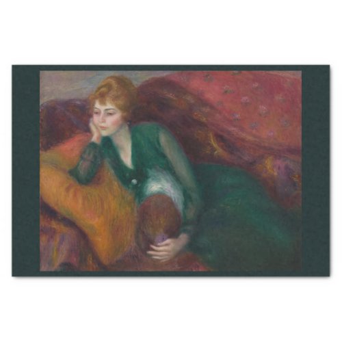 Young Woman in Green William James Glackens  Tissue Paper