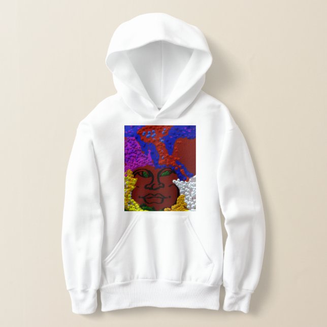 Young Woman in the Flower Mist Hoodie (Laydown)
