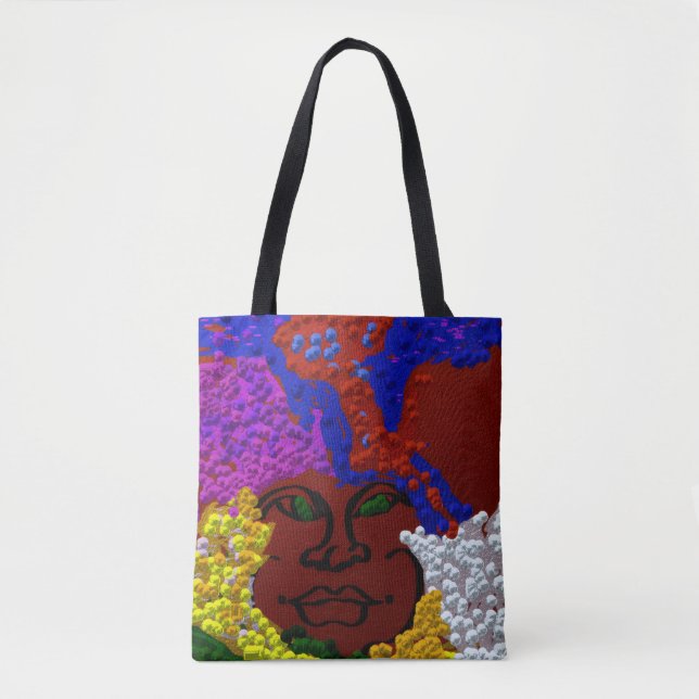 Young Woman in the Flower Mist Tote Bag (Front)