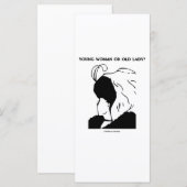 Young Woman Or Old Lady? (Optical Illusion) (Front/Back)