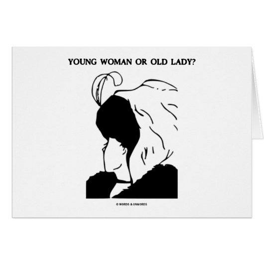 Young Woman Or Old Lady? (Optical Illusion) Cards (Front Horizontal)