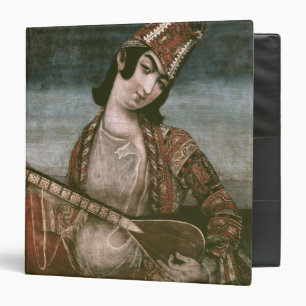 Young Woman Playing a Guitar 3 Ring Binder
