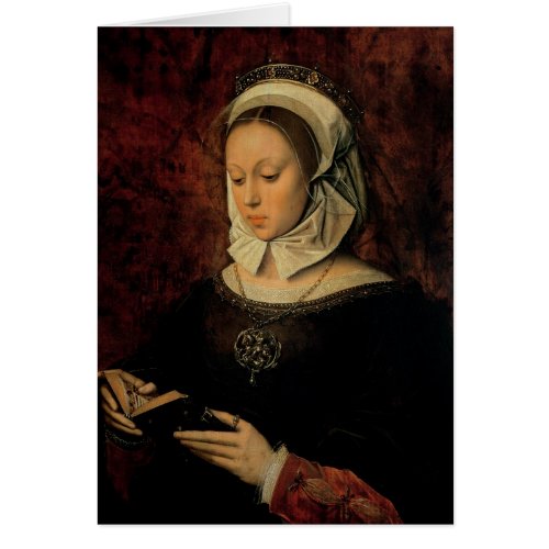Young Woman Reading a Book of Hours oil on panel
