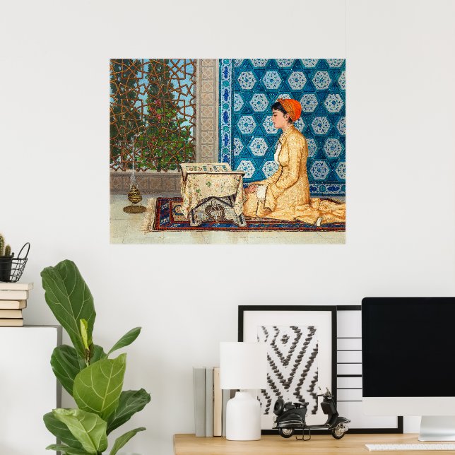 Young Woman Reading | Osman Hamdi Bey | Poster (Home Office)