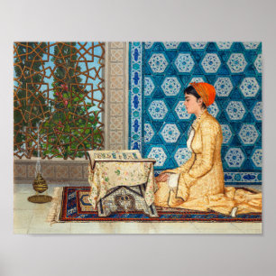 Young Woman Reading Osman Hamdi Bey Poster