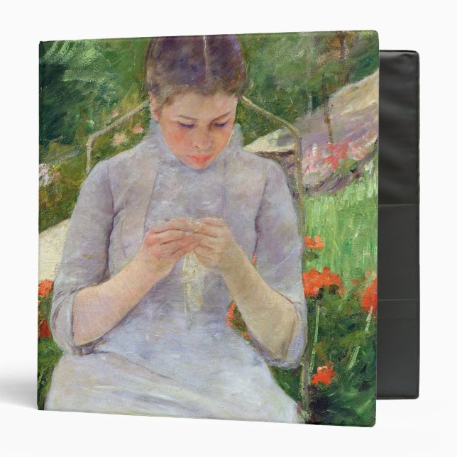 Young Woman Sewing in the garden, c.1880-82 Binder (Front/Inside)