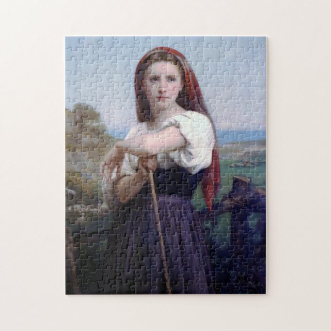 Young Woman Shepherdess, Bouguereau Jigsaw Puzzle (Vertical)