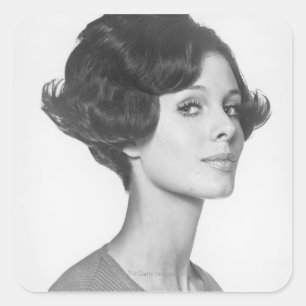 Young Woman Square Sticker