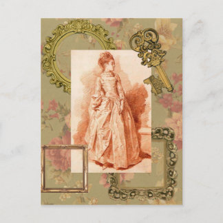 Young Woman Standing Postcard