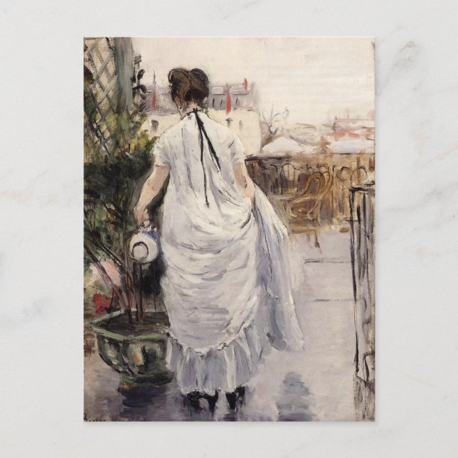 Young Woman Watering a Shrub by Berthe Morisot  Postcard (Front)