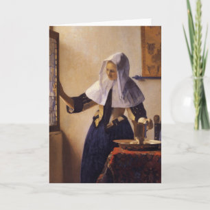 Young Woman with a Water Pitcher Card