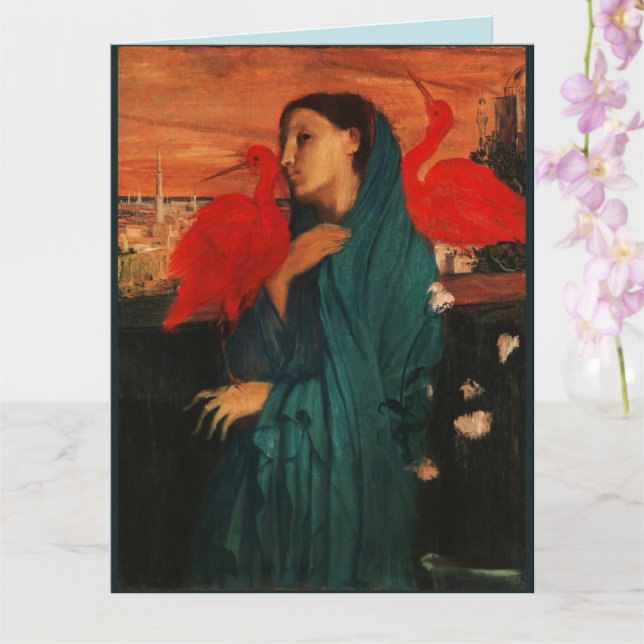 Young Woman with Ibis by Edgar Degas  Card (Orchid)