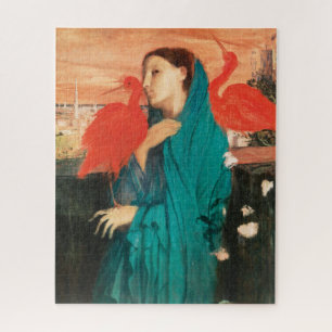 Young Woman with Ibis Fine Art by Edgar Degas Jigsaw Puzzle