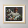Young Woman with Peonies | Frédéric Bazille Framed Art