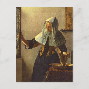 Young Woman with Water Pitcher - Johannes Vermeer Postcard