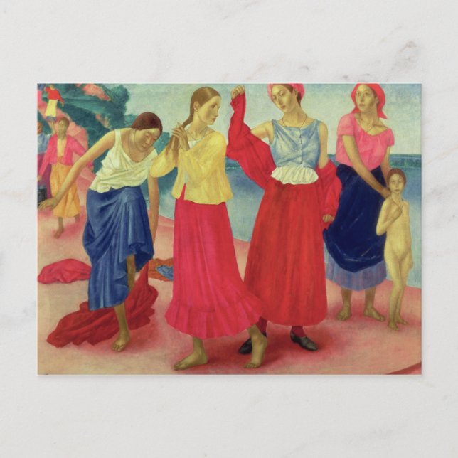 Young Women on the Volga, 1915 Postcard (Front)