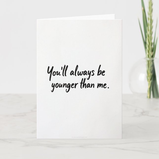 Younger Than Me Script Card (Front)