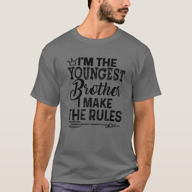 Youngest Brother - I Make The Rules Tee With Arrow (Front)