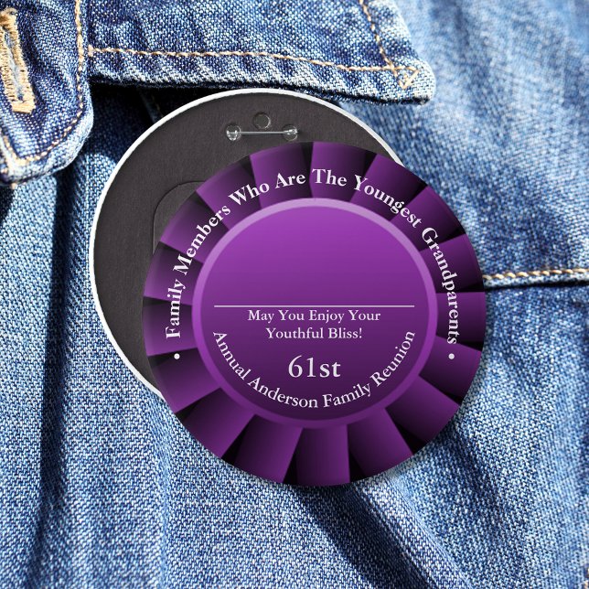 Youngest Grandparents Family Reunion Awards Pinback Button (Creator Uploaded)