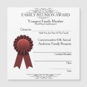 Youngest Member Elegant Family Reunion Awards (Front)