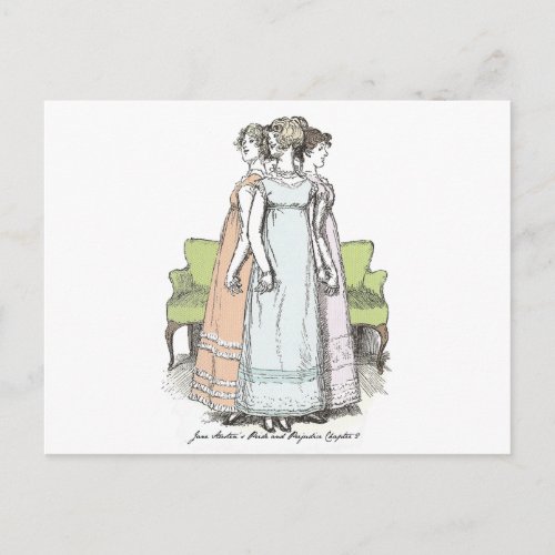 Youngest  Tallest Jane Austen Pride  Prejudice Postcard