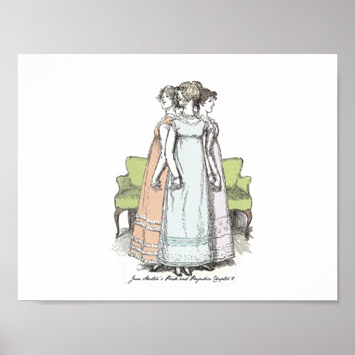 Youngest  Tallest Jane Austen Pride  Prejudice Poster