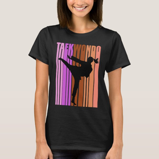 Younggirls Retro Karate Birthday Red White Blue Bl T-Shirt (Front)