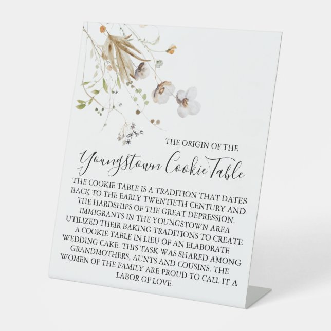 YOUNGSTOWN COOKIE TABLE SIGN WEDDING (Front)