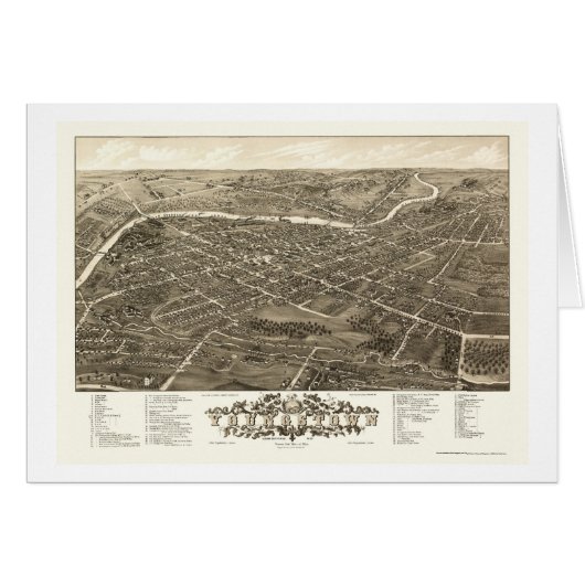Youngstown, OH Panoramic Map - 1882 Cards (Front Horizontal)