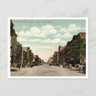 Youngstown OH, West Federal Street, 1910 Postcard