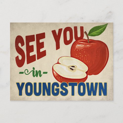 Youngstown Ohio Apple _ Vintage Travel Postcard