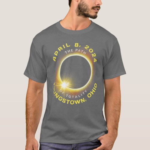 Youngstown Ohio Solar Eclipse Totality April 8 202 T_Shirt