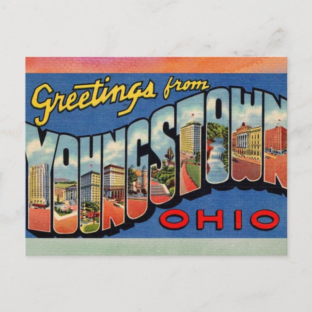 Youngstown Ohio Vintage Travel Postcard (Front)
