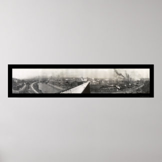 Youngstown Panoramic Photo 1905 Poster