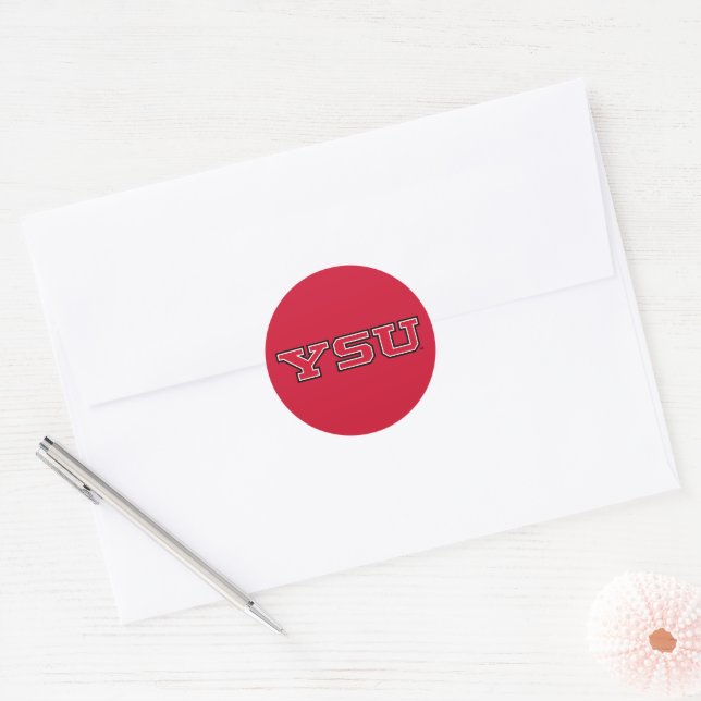 Youngstown State Classic Round Sticker (Envelope)
