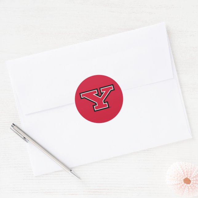 Youngstown State University Classic Round Sticker (Envelope)