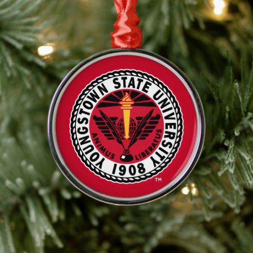Youngstown State University Insignia Metal Ornament