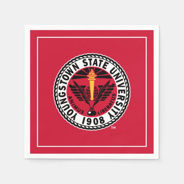 Youngstown State University Insignia Napkins (Front)