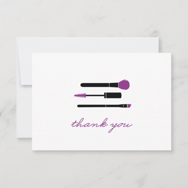 Younique Thank You note Makeup Brushes Card (Front)